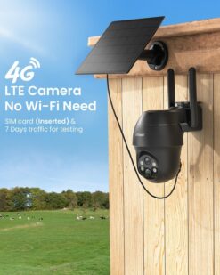 Alternative view of Caméra 4G Solaire ieGeek S11 Noir | Sans WiFi, SIM Incluse
