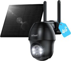 Caméra 4G Solaire ieGeek S11 Noir | Sans WiFi, SIM Incluse