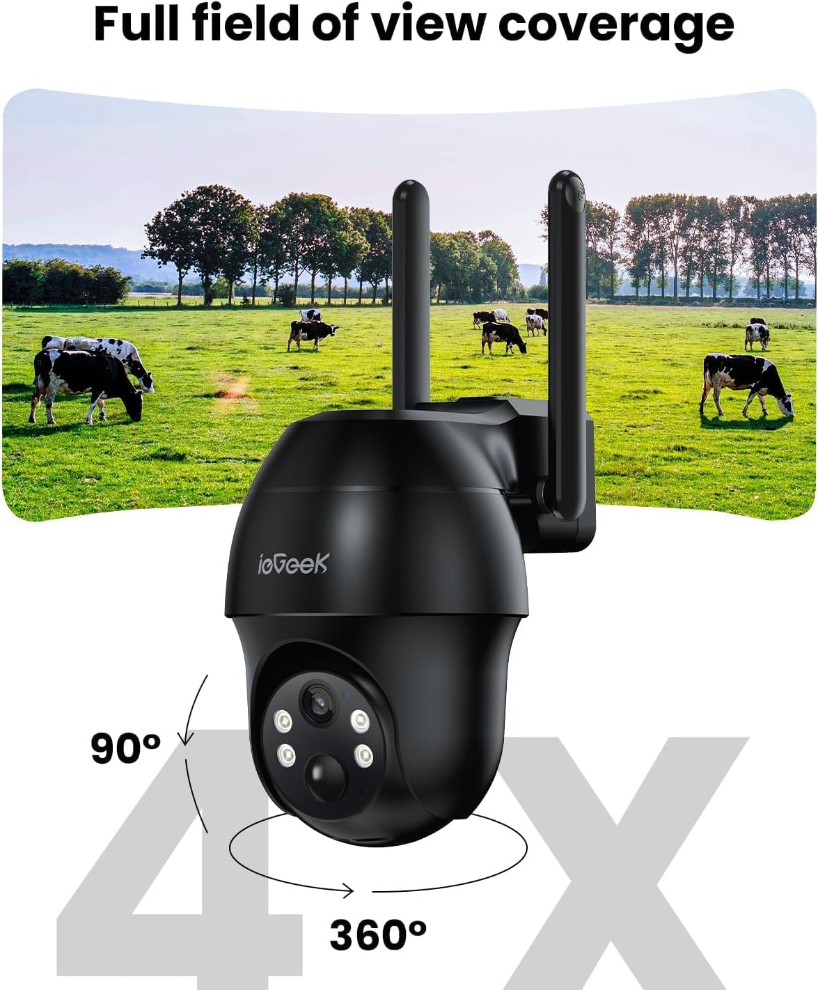 Caméra 4G Solaire ieGeek S11 Noir | Sans WiFi, SIM Incluse – Image 7