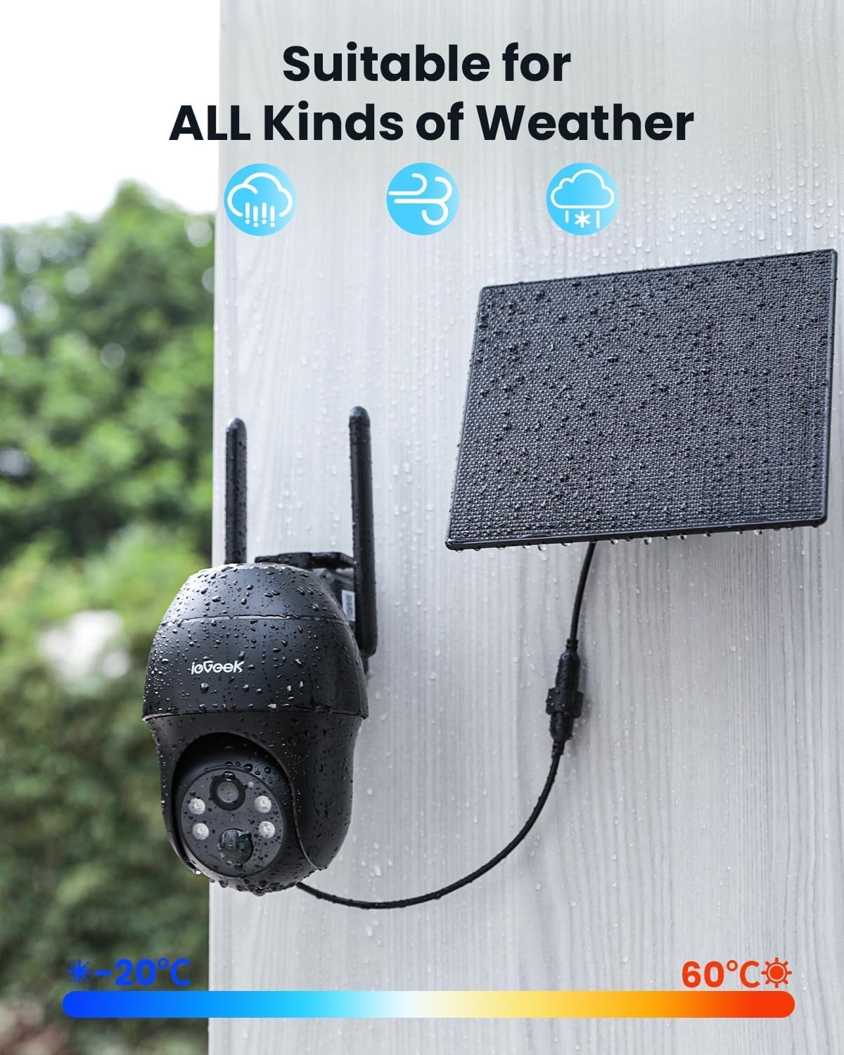 Caméra 4G Solaire ieGeek S11 Noir | Sans WiFi, SIM Incluse – Image 4