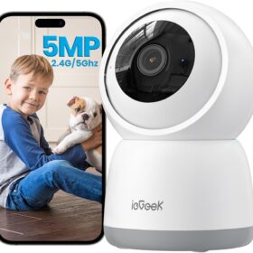 Caméra Surveillance WiFi Intérieur 5MP 360° PTZ | ieGeek SC1