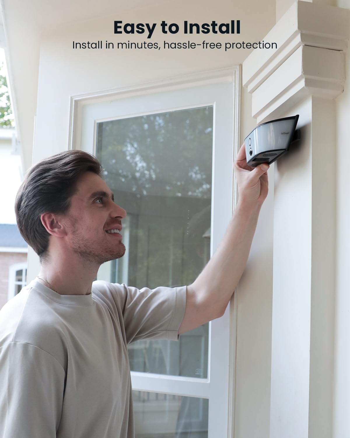 ieGeek S4 Caméra Solaire Murale 2K avec Projecteur 160 Lumens – Image 2